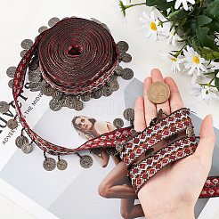 5 Yards Ethnic Style Embroidery Polyester Ribbons&nbsp;OCOR-GA0001-19