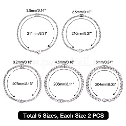 10Pcs 5 Styles 304 Stainless Steel Box Chain Bracelets&nbsp;BJEW-UN0001-18