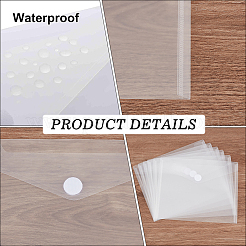 12Pcs PP Plastic Card Storage Bags with Snap&nbsp;ABAG-SP0001-39