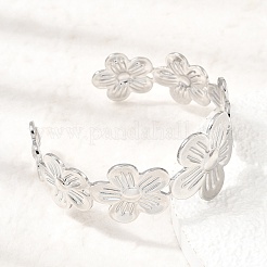 25MM 304 Stainless Steel Hollow Flower Cuff Bangles for Women&nbsp;SA-CBAB767-30P