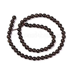 Natural Smoky Quartz Round Beads Strands&nbsp;X-G-E329-6mm-38