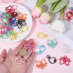 48Pcs 24 Styles Baking Paint Alloy Swivel Clasps&nbsp;FIND-SC0022-41