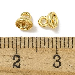 Brass Bead Cap Pendant Bails&nbsp;KK-P284-15G-01