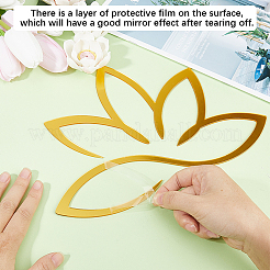 Lotus Acrylic Mirror Wall Stickers&nbsp;OACR-WH0032-04C