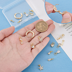 Brass Huggie Hoop Earrings Making Kits&nbsp;GLAA-PH0033-52