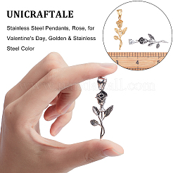 4Pcs 2 Style 304 Stainless Steel Pendants&nbsp;STAS-UN0035-09