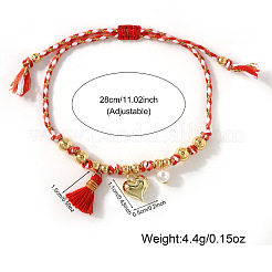 Pride Month Alloy Heart Charm Bracelets&nbsp;YY7958-1