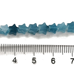 Dyed Natural White Jade Imitation Aquamarine Beads Strands&nbsp;G-G085-B29-02-1