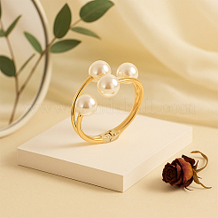 2Pcs 2 Colors Alloy Cuff Bangles&nbsp;BJEW-GO0001-06