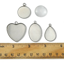 DIY Blank 304 Stainless Steel Pendant Making Kit&nbsp;DIY-FS0005-78