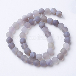Natural Grade A Striped Agate/Banded Agate Beads Strands&nbsp;G-E478-04-8mm