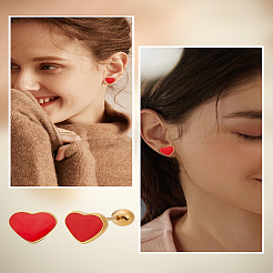 2 Pairs Stainless Steel Stud Earrings&nbsp;EJEW-LP0001-67