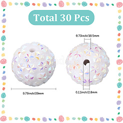 30Pcs Opaque Acrylic Beads&nbsp;OACR-SC0002-15