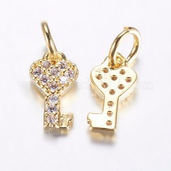 Long-Lasting Plated Brass Micro Pave Cubic Zirconia Charms&nbsp;ZIRC-F069-48G