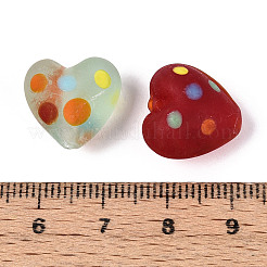 Frosted Handmade Lampwork Beads Strands&nbsp;LAMP-N036-03