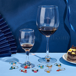 36Pcs 36 Styles Alloy Enamel Wine Glass Charms&nbsp;AJEW-BC00003