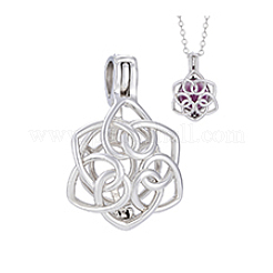 1Pc 925 Sterling Silver Bead Cage Pendants&nbsp;STER-PH0004-84