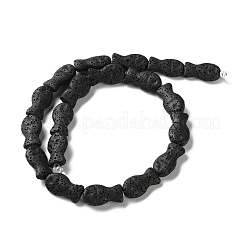 Fish Dyed Natural Lava Rock Beads Strands&nbsp;G-O126-01A-07