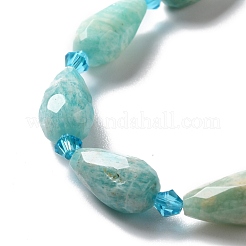 Natural Flower Amazonite Beads Strands&nbsp;G-B028-A03