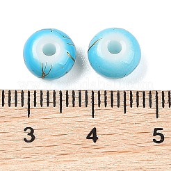 Opaque Spray Painted Glass Beads&nbsp;GLAA-G118-01C