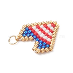 Glass Seed Beaded Pendants&nbsp;PALLOY-MZ01242