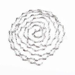 Non-Tarnish 201 Stainless Steel Moon & Oval Link Chains&nbsp;STAS-N092-112