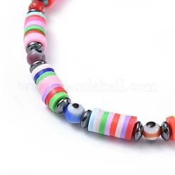 Polymer Clay Heishi Beads Beads Stretch Bracelets&nbsp;BJEW-JB04451