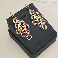 Brass Ring with Heart Tassel Hoop Earrings&nbsp;MC7591