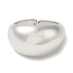 Rack Plating Brass Blank Dome Open Cuff Rings&nbsp;RJEW-E290-02P