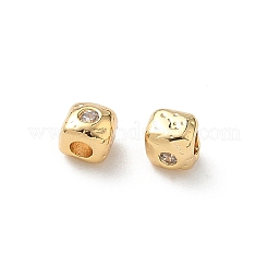 Brass Micro Pave Cubic Zirconia Beads&nbsp;KK-Z136-53G