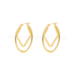 304 Stainless Steel Hoop Earrings&nbsp;WG456FB-01