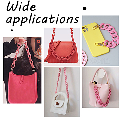 Acrylic Curban Chain Bag Straps&nbsp;FIND-WH0128-04