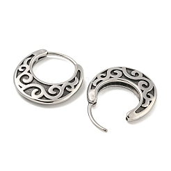 316 Surgical Stainless Steel Hoop Earrings&nbsp;EJEW-D096-10F-AS