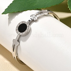 304 Stainless Steel Hinged Bangles for Women&nbsp;BJEW-F474-38P