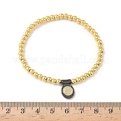 Brass Oval Charms Bracelets&nbsp;BJEW-B148-03C-05
