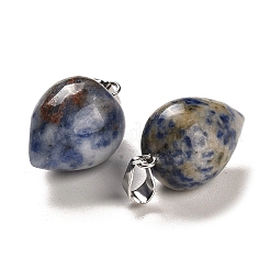 Natural Blue Spot Jasper Pendants&nbsp;G-M424-02P-03