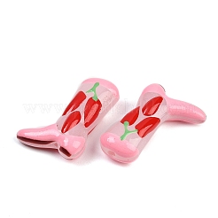 Boot Baking Paint Glass Enamel  Beads&nbsp;LAMP-C020-02A