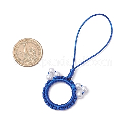 Handmade Woven Nylon Cat Pendant Decorations&nbsp;HJEW-JM02668