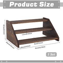 3-Tier Wood Storage Riser Racks&nbsp;WOCR-WH0004-037