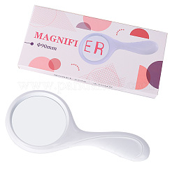 ABS Plastic Curved Handle Handheld Magnifier&nbsp;AJEW-L073-05