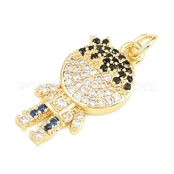 Brass Micro Pave Cubic Zirconia Pendants&nbsp;LS-KK-D258-36G-04