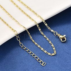Brass Lumachina Chain Necklaces&nbsp;NJEW-M108-43G