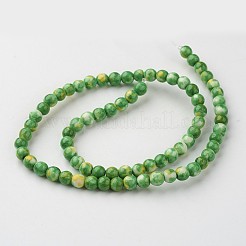Natural Ocean White Jade Bead Strands&nbsp;G-G916-6mm-02