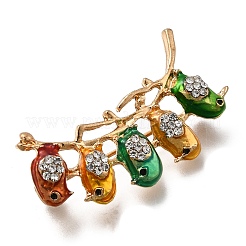 Zinc Alloy Enamel Rhinstone Brooches&nbsp;JEWB-V001-03A-01