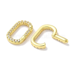 Rack Plated Brass Micro Pave Cubic Zirconia Clasps&nbsp;KK-Z039-06B-G