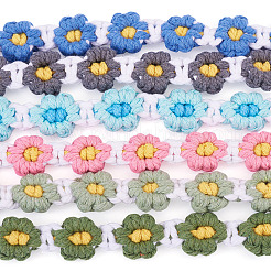 6Pcs 6 Colors Cotton Cord Knitted Daisy Cup Belt&nbsp;AJEW-TA0002-37