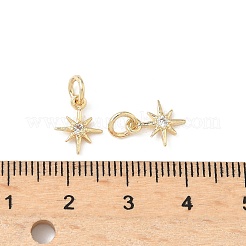 Brass Micro Pave Cubic Zirconia Pendants&nbsp;KK-D386-03G