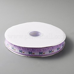 Polyester Printed Grosgrain Ribbon&nbsp;OCOR-WH0078-24A