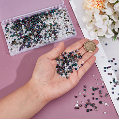 137G 9 Styles Colours Luster Czech Glass Seed Beads&nbsp;SEED-WR0001-04