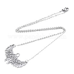 Non-Tarnish 201 Stainless Steel Pendant Necklaces&nbsp;LS-NJEW-T009-JN055-1-40
